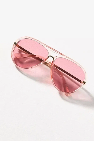 I-sea Colored Translucent Aviator Sunglasses In Pink
