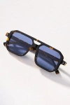 I-sea Ellie Square Aviator Sunglasses In Brown