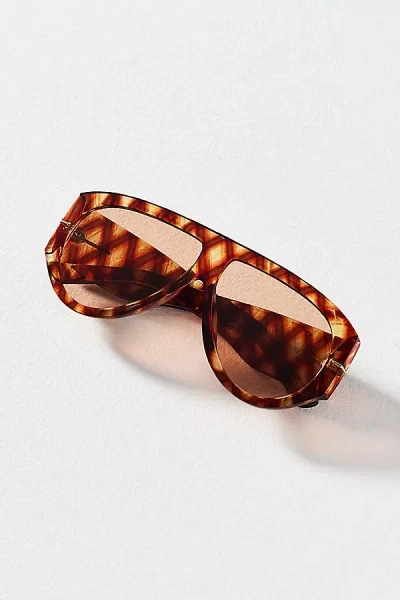 I-sea Flat Top Aviator Sunglasses In Brown