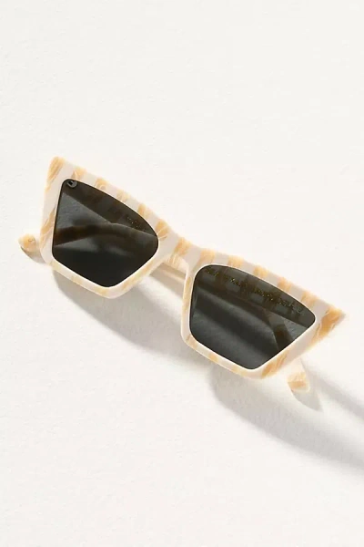 I-sea X Anthropologie Rosey Polarised Sunglasses In White
