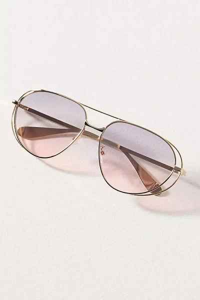 I-sea Metal Aviator Sunglasses In Brown