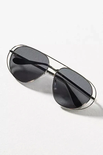 I-sea Metal Aviator Sunglasses In Black