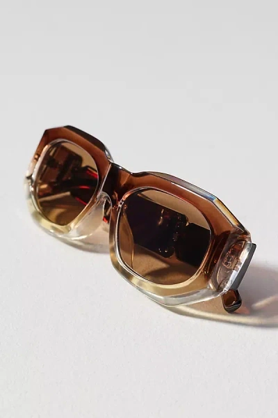 I-sea Ombre Deco Rectangle Sunglasses In Red