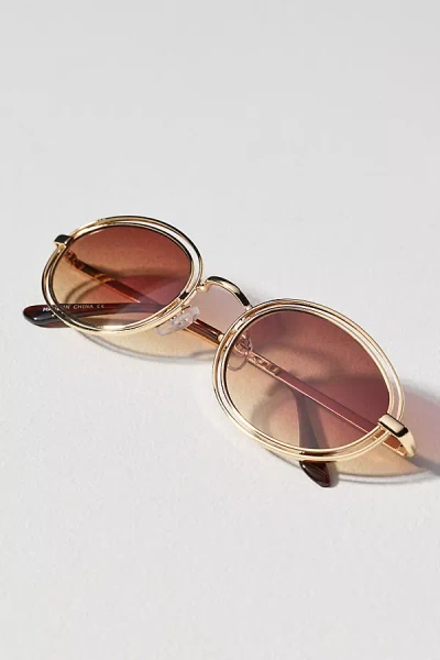 I-sea Oval Rim Sunglasses In Brown