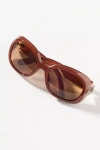 I-sea Oversized Wrapped Circle Sunglasses In Brown