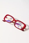 I-sea Rectangle East-west Blue Light Readers In Red