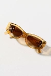 I-sea Rectangle Jelly Translucent Sunglasses In Gold