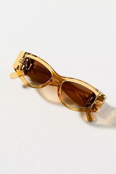 I-sea Rectangle Jelly Translucent Sunglasses In Gold