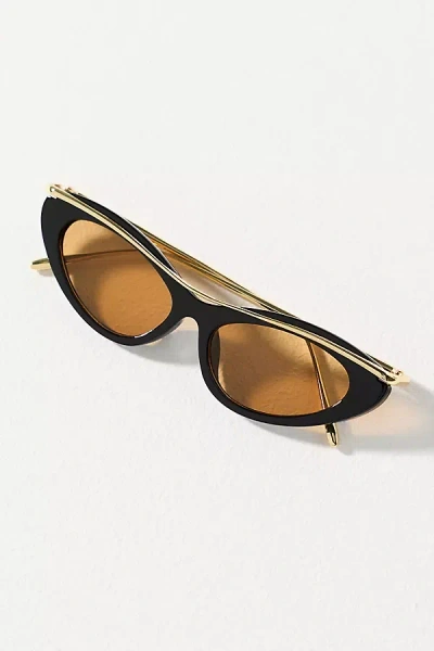 I-sea Sporty Wrapped Cat-eye Sunglasses In Metallic