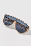 I-sea Summer Oversized Shield Aviator Sunglasses In Gold