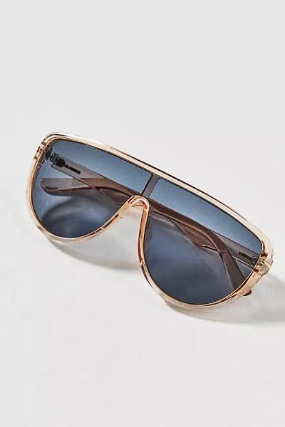 I-sea Summer Oversized Shield Aviator Sunglasses In Gold