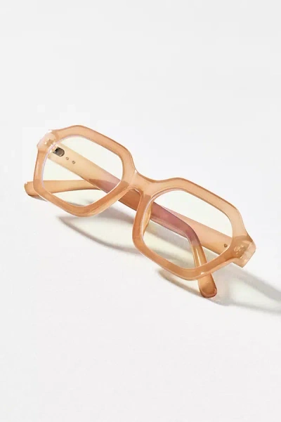 I-sea Translucent Geometric Blue Light Glasses In Sand