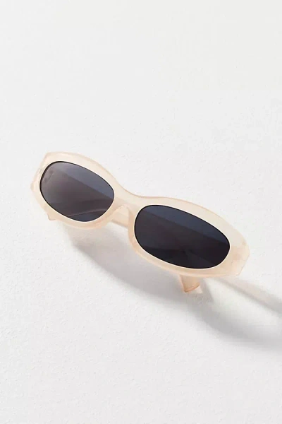 I-sea Wrapped Sleek Rectangle Sunglasses In Sand