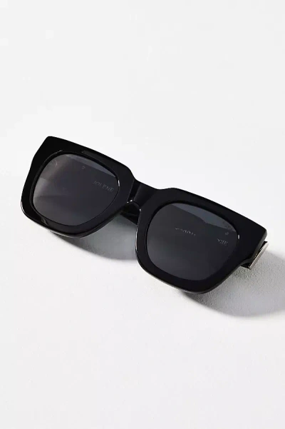 I-sea X Anthropologie Jolene Western Buckle Sunglasses In Black