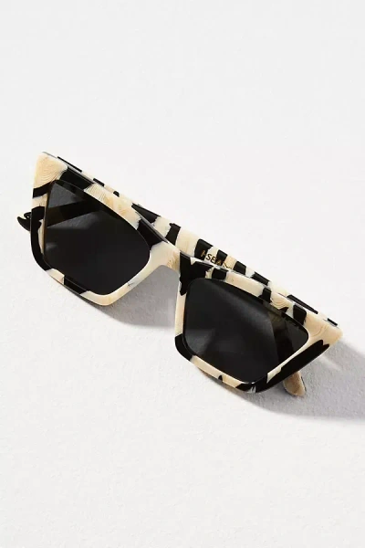 I-sea X Anthropologie Rosey Polarized Sunglasses In Black