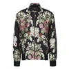 Isha's Timeless Women's Black Flora Heaven Bomber Jacket In Black