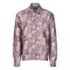 Isha's Timeless Women's Pink / Purple / Grey Dusky Silvery Flora Bomber Jacket In Pink/purple/grey