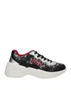 Ishikawa Woman Sneakers Black Size 7 Leather, Textile Fibers In Black