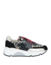 Ishikawa Woman Sneakers Black Size 7 Leather, Textile Fibers In Black