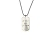 Iskra Men's Silver To Have & To Hold Tag Necklace