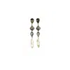 Iskra Women's Black / Gold Baroque Soul Earrings In Multi