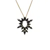 Iskra Women's Black / Gold Dew Medallion - Black In Multi