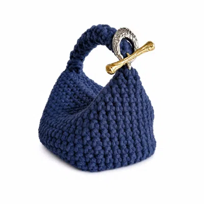 Iskra Women's Blue Gigi Clasp Bag - Denim