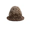 Iskra Women's Brown / Neutrals Marble Bucket Hat - Beige In Brown