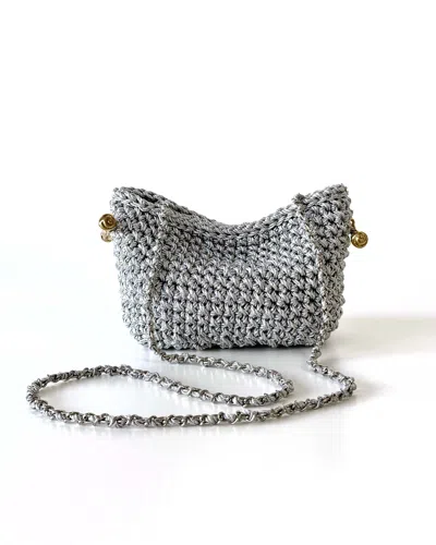 Iskra Women's Crossbody Stella Clasp Bag - Metallic Silver