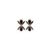 Iskra Women's Gold / Black Dawn Earrings - Black Vitral & Gold In Multi