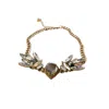 Iskra Women's Gold Crystal Wings Necklace In Gold
