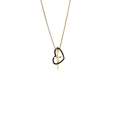 Iskra Women's Gold Heart & Soul Necklace