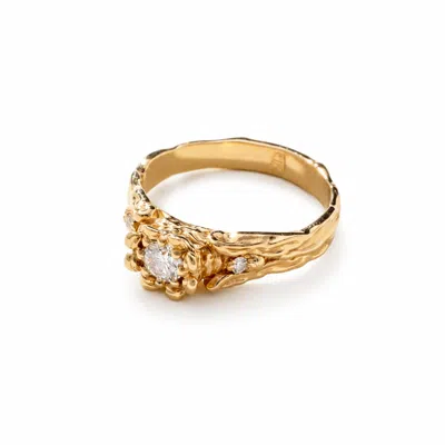 Iskra Women's Gold / White Royal Crown Gold Diamonds Ring In Multi