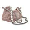 Iskra Women's Rose Gold Pearl Stella Clasp Bag - Rose