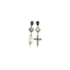 Iskra Women's Silver / Black / Gold Madonna Relics Earrings