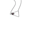 Iskra Women's Silver Look At Me Eye Necklace