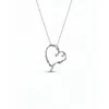 Iskra Women's Silver Melting Heart Necklace - Small In Silver
