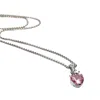 Iskra Women's Silver / Pink Titanic Rose Crystal Necklace In Multi