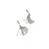 Iskra Women's Tassels Silver Earrings In Silver