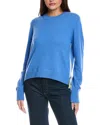 Isla & Amelia Side Zip Cashmere Sweater In Blue