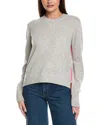 Isla & Amelia Side Zip Cashmere Sweater In Gray