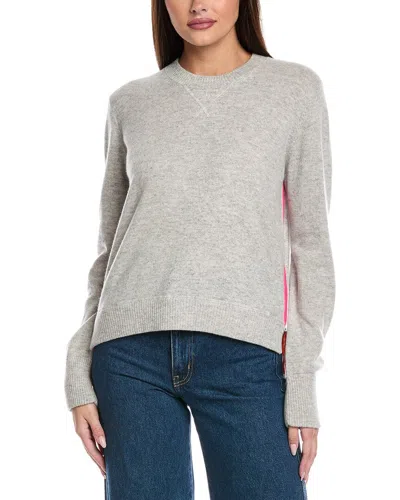 Isla & Amelia Side Zip Cashmere Sweater In Gray
