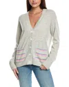 Isla Arya Cardigan In Pale Grey In Gray