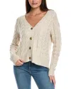Isla & Audrey Cable Wool-blend Cardigan In Multi