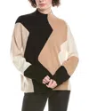 Isla & Avery Oversized Cashmere Sweater In Multi