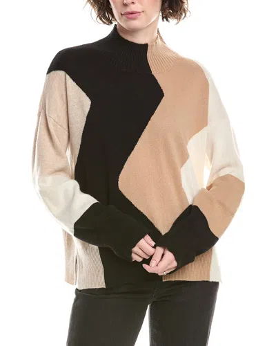 Isla & Avery Oversized Cashmere Sweater In Multi