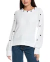 Isla & Bette Embroidered Sweater In White