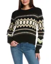 Isla & Eden Oversized Fairisle Cashmere Sweater In Multi