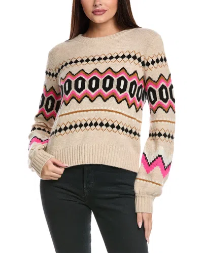 Isla & Eden Oversized Fairisle Cashmere Sweater In Multi