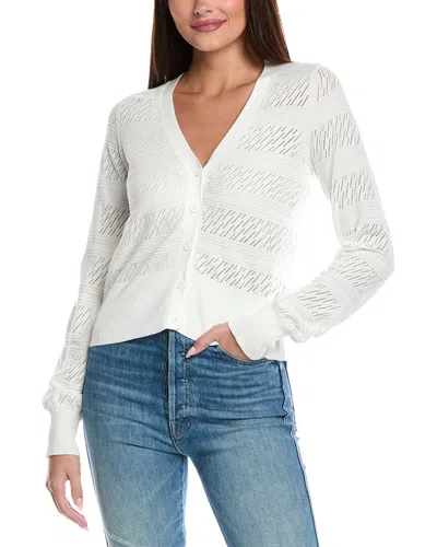 Isla & Elodie Pointelle Cardigan In Gray